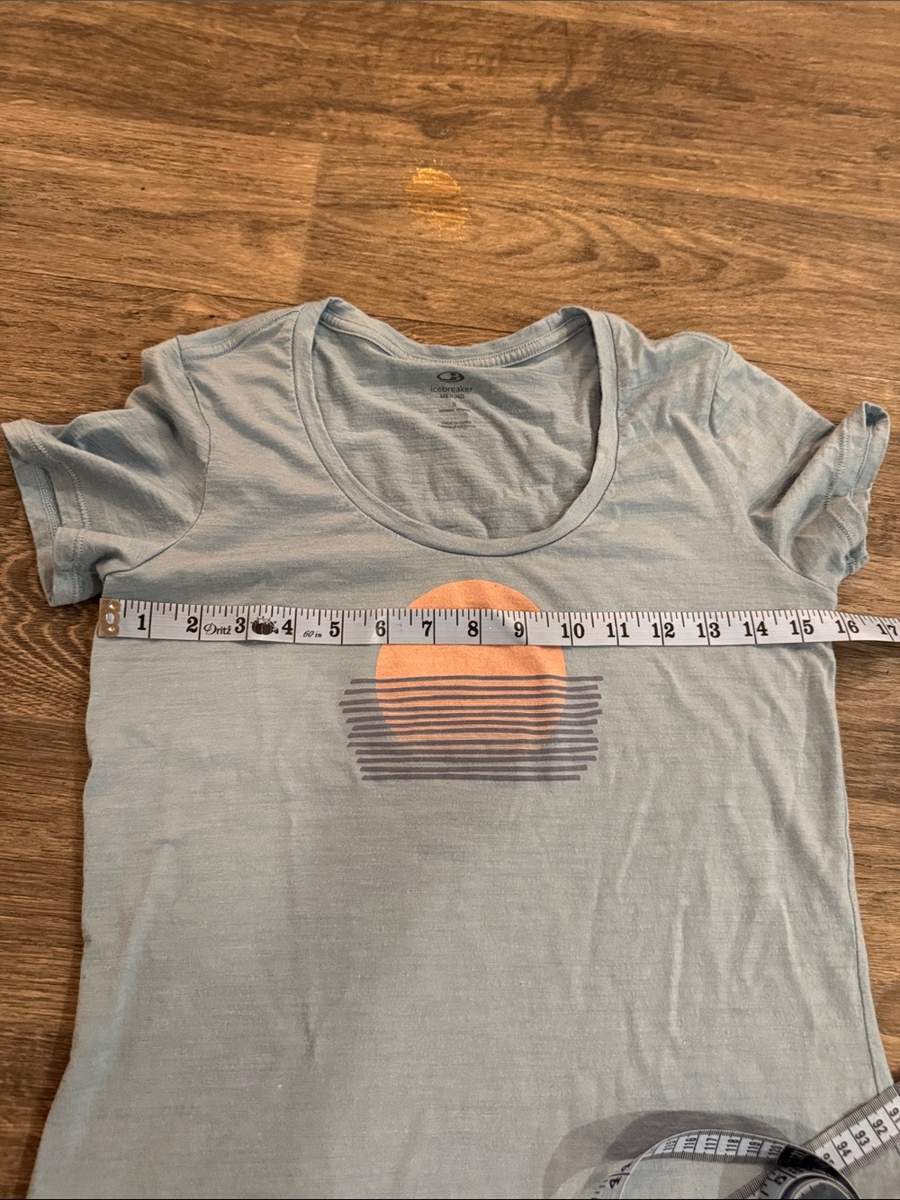 Icebreaker Light Blue Scoop Neck Tee - Picture 3 of 4